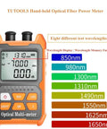 Go To Handheld Optical Fiber Power Meter And Fiber Optic Cable Tester For FC SC ST Universal Interfaces with color display