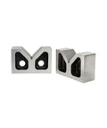 Set Of 4 X 1-5/8 X 2-5/8 Cast Iron V Blocks Ground For Metalworking Machinist Bench Tools Heavy Duty Precision V Block Set For Welding Milling And Drilling Projects, two ground blocks