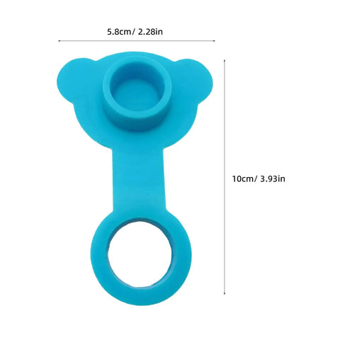 Slick Blue Silicone Bath Tub Plug For Standard Drains With A Smooth Press In Design, 10cm long, durable, easy to install.