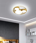 Cartoon Dope Mouse Ceiling Light Featuring Mickey Style Gold Metal Chandelier For A Modern Look Flush Mount Ceiling Lamp