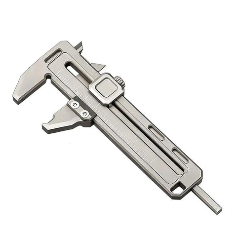 Pocket Vernier Caliper Tool 50mm 1.9 Inch Mini Ruler Portable Zinc Alloy Metal Caliper With Traditional Style, No Power Required, Car Turbo Ruler, 0.1mm Accuracy, No Battery Needed