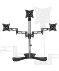 Your Ultimate Boss Setup With This Adjustable Triple Monitor Desk Mount supporting fifteen to twenty seven VESA screens smoothly with aluminum build.