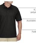 Mens Short Sleeve Uniform Polo Shirt In Black Built For The Daily Grind With Hella Fast Moisture Wicking To Keep You Chill And Fade Proof Pique Polyester That Holds Its Shape Plus A Smart Casual Cut Done Right For Any Working Crew Out Here, shown in black, made from 4.2 oz 100% polyester pique.