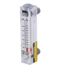 Panel Mount Water Flowmeter For Liquids 0.05 To 0.5 GPM (0.2 To 2 LPM) Acrylic Rectangular Body 170 mm Height Easy Inline Panel Install With Clear Readout And Upward Travel Flow Indicator, acrylic body