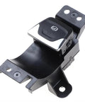 Straight Up Reliable Parking Brake Actuator Electric Electronic Button Switch No Sweat Plug And Play Direct Replacement For 2015 To 2017 Vehicles, side view with chrome accent and mounting bracket.