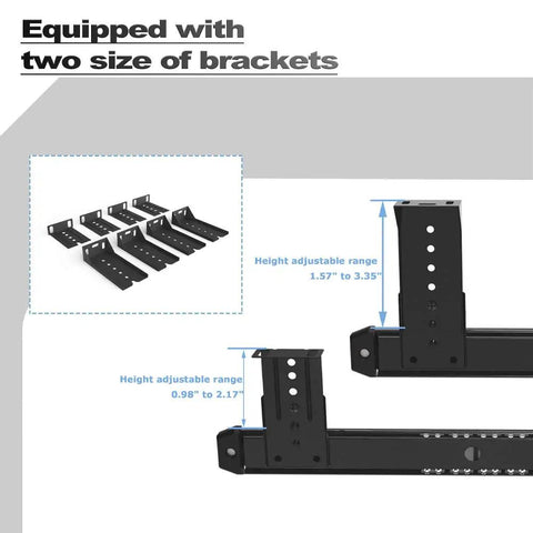 Equipped with adjustable brackets for Built Tough Metal 14 Inch Ball Bearing Drawer Slides Three Quarter Extension Underdesk Keyboard Tray Slide