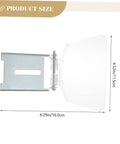 Clear Eye Protection Shield For Bench Grinder With Transparent Dust Guard Plate Durable Safety Shield Easy To Install Replacement Part For Grinding Machine Fits Most Table Grinders. Image shows the transparent shield and stainless steel mounting bracket with dimensions.