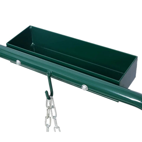 Close-up of Heavy Duty Dual Cylinder Hand Truck Cart With 440 Pound Load Capacity For Welding Equipment Mobile Dolly green tray