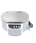 Digital Ultrasonic Cleaner Bath For Deep Cleansing Jewelry Parts Circuit Boards Watches with a stainless steel top and digital display.
