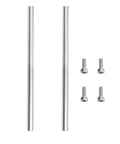 Duo Pack 6mm By 400mm Linear Motion Rods With End Hollow Shafts And M3 Screws For 3D Printers And CNC Machines, 3mm Inner Hole, Ideal For Smooth, Precise Guided Movement, two rods and four screws