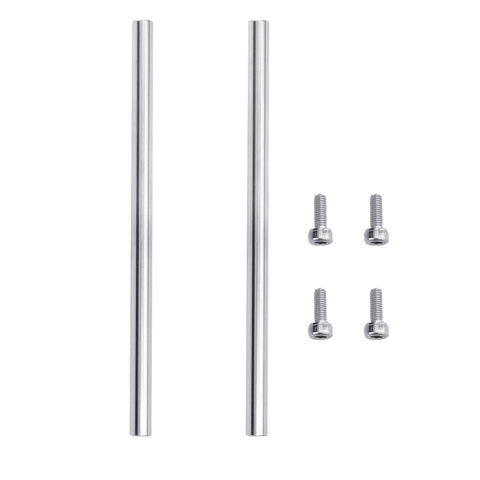 Duo Pack 6mm By 400mm Linear Motion Rods With End Hollow Shafts And M3 Screws For 3D Printers And CNC Machines, 3mm Inner Hole, Ideal For Smooth, Precise Guided Movement, two rods and four screws