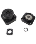 Fixed Side And Floated Side End Support Kit For SFU1204 Ball Screw CNC Systems, Includes One Fixed Side And One Floated Side For Precise Alignment, Must-Have Upgrade To Ball Screw Ends, black bearing mounts