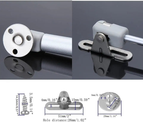 50N 11 Lb Gas Struts 10 Inch Lift Supports Gas Spring Lid Support For Cabinets Toy Boxes Tool Boxes Cars 2 Pack Silver
