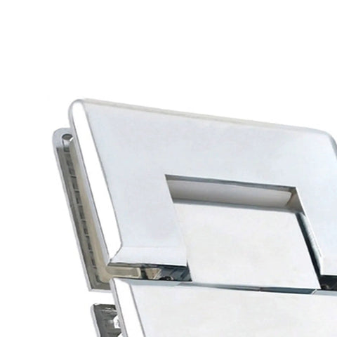 Go Big With This Rugged Stainless Steel Shower Glass Door Hinge Clamp Hasp Built Tough For 8 To 12 Mm Thickness 180 Degree Swivel close-up view of hinge clamp