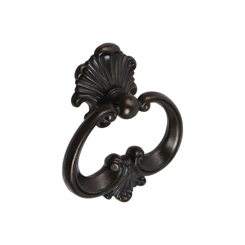 4 Pack Vintage Ring Pulls Zinc Alloy Cabinet Drawer Pulls With Antique Brass Finish for dressers and cupboards, decorative view