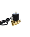 Low Power Direct Acting Normally Closed Solenoid Water Valve For Water Oil And Air One Quarter Inch One Eighth Inch One Half Inch Three Quarters Inch AC220V Or DC24V Color 2W500 50 Size AC110V Plug And Play Easy Install And Reliable Performance brass valve with power cable