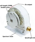 Side view of 100W Micro Hydro Generator For Tap Water And Outdoor Power Supply, Ironless Permanent Magnet Disc Turbine with quadruple inlet.