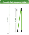 Golf Alignment Sticks System With Holder Plate For Aiming Putting And Swing Training 2 48 Inch Sticks Pro Practice Aid