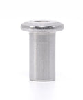 Kid Safe M6 X 15mm Binding Barrel Caps For Cribs, Zinc Plated Steel Screw Parts Compatible With Ikea Part 110301, close-up view.