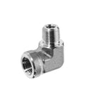 Heavy Duty Galvanized Steel Street Elbow Pipe Fitting One Quarter Inch Npt Male Female Adapter Hooked Up For Plumbing And Gas Applications Built Tough To Seal Tight And Handle Pressure On The Job.