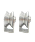 Stainless Steel V Groove Wheel Heavy Duty Caster With Bracket For Sliding Gates And Industrial Machines, Rigid Track Wheel Pulley