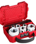 Milwaukee Hole Dozer BI-Metal Hole Saw Kit, 17-piece, red case with white hole saws