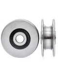 Beefy Heavy Duty Iron And Bearing Steel Deep U Groove Pulley Wheel For Wire Rope Lifting Guide 50mm Outer Diameter 8mm inner dia