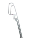 Deluxe Flip Up Dock Ladder 6 Step For Boats And Piers Marine Grade Aluminum With Stainless Hardware Folds Upright To Prevent Damage And Debris Wide Top And Steps For Easy Climbing, side view