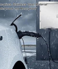 Heavy Duty Stainless Steel EV Charger Cover And Waterproof Lockable Outdoor Enclosure With Key Security Anti Theft Shield And Smart Heat Vent Design For Built Tough Zero Drama Protection, mounted on wall with EV charger.