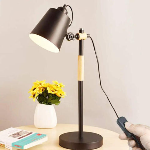 Inline Cord Switch 2 Pack On Off DPST Control Lamp Switch For Bedroom Table Lamps And Desk LED Lighting, shown with desk lamp.