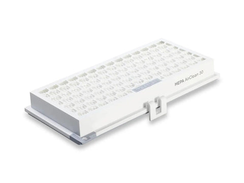 HEPA AirClean SFHA30 Vacuum Filter For Classic C1 Complete C1 And Dynamic U1 Killer Allergy Relief, white rectangular filter