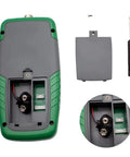 Open battery compartment of Handheld Tesla Meter 0-2400mT Gaussmeter Fluxmeter with Tool and Cover Displayed Separately