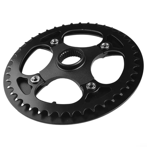 Heavy Duty 42 Tooth Steel Chainring Fits 104 Bcd Cranks For E-Bike Motor Upgrades Like Bafang M200 M215 M300 And M315 With Smooth Shifting Power Gears, black steel 42T chainring