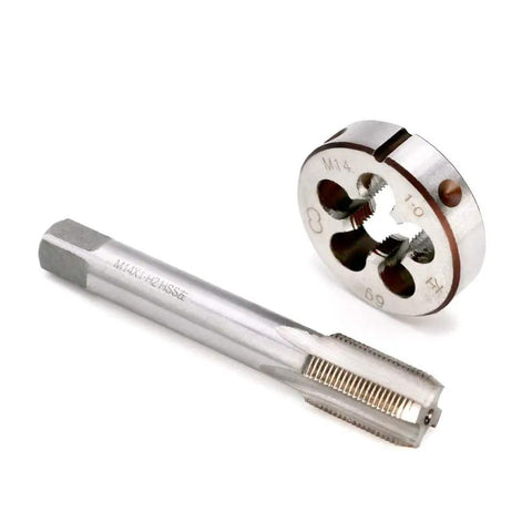 M14x1 Left Hand Tap And Die Set For Quick Threading 14mm Left Hand Tool Kit 38mm Outer Diameter 281g Pro Grade Tap And Die