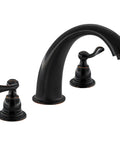 Windemere Deck Mounted Roman Tub Filler Trim Kit Oil Rubbed Bronze With Brass Construction And Zinc Handles Replacement Trim Only