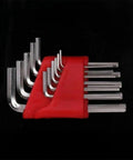 Heavy Duty Chrome Vanadium Hex Key Set That Slaps! Get The Perfect Fit For Tight Gaps With This Insane L-Shape Wrench Kit Ready To Fix All Your Gear And Keep Your Tools In Great Shape For Any DIY Project Today., 11-piece chrome vanadium hex key set in red holder, L-shape, for bike and car repair