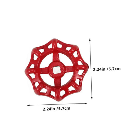Two Piece Cast Iron Handwheel Kit For RV Waste Valves And Water Faucets Replacement Wheel Handles, 5.7cm diameter, red gear