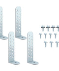 Beefy Four Piece Heavy Duty Galvanized L Shaped Condenser Brackets With Screws, Powder Coated Compressors Brackets For Concrete Pads