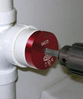 Clean Ream Extreme 1-1/2 Inch Aluminum Head Reamer With 3/8 Inch Hex Shaft For PVC CPVC And ABS Fittings in use