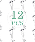 12 clear polymer valance clips for horizontal blinds, 2.5 inches, plug and play mounting, delivering bulletproof grip.