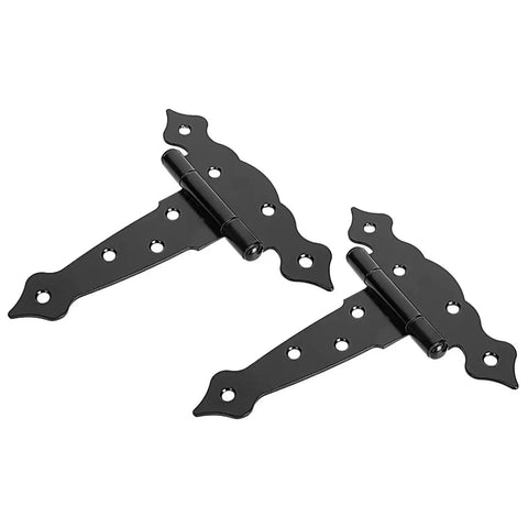 Durable T Shaped Barn Door Hinges Iron Hardware Kit For Gates And Fences 6 Inch 2 Pack Heavy Duty DIY Door Upgrade Ideal For Farmhouse Barns Entryways And Exterior Gates