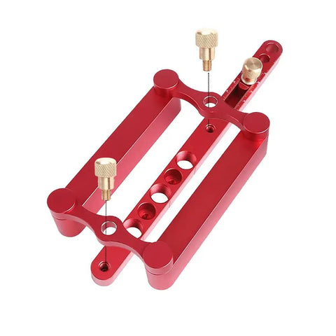 Self Centering Dowelling Jig For Woodworking Adjustable 6mm 8mm 10mm Dowel Guide Wood Dowel Hole Drill Locator Aluminum 6061 Build Anodic Finish Clamps On 17mm To 50mm Thick Boards Setup Is A Breeze No Fuss Dowel Alignment
