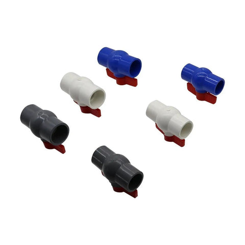 Super Durable PVC Ball Valve Featuring Precision Leak Proof Sealing And A Smooth Turning Handle Perfect For Water Line Repairs Matches 20 25 32 40 Mm Inner Diameters in various colors