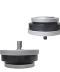 Top Tier High Precision Harmonic Drive Reducer With 30 Arcsec Accuracy And A Built Tough Input Shaft viewed from the side and top.