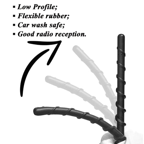 Ford Bronco 7 Inch Short Antenna Low Profile AM FM Radio Antenna Replacement For Bronco Full Size And Sport 2021 Through 2026
