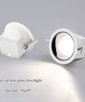 MXJCKSOQ 2 Pack LED Recessed Retrofit Downlight, 7W, 12W, 18W LED Ceiling Light detail, white aluminum, round design
