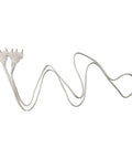 Fencing Epee Body Cord 1.6m transparent replacement wire with metal connectors, flexible coil design, sport fencing equipment