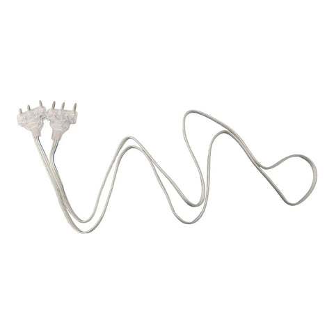 Fencing Epee Body Cord 1.6m transparent replacement wire with metal connectors, flexible coil design, sport fencing equipment