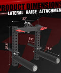 Dimensions of Versatile Lateral Raise Attachment for Plate Loaded Machines Deltoid and Shoulder Press Upgrade Upper Body Strength