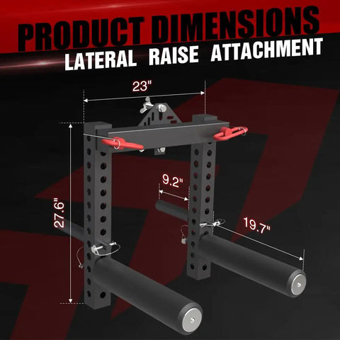 Dimensions of Versatile Lateral Raise Attachment for Plate Loaded Machines Deltoid and Shoulder Press Upgrade Upper Body Strength